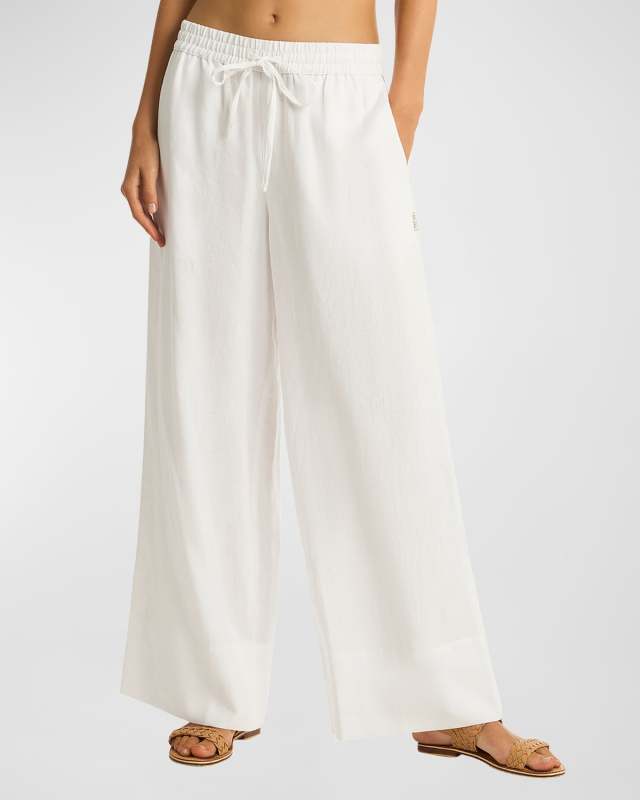 Tidal Linen Palazzo Pants